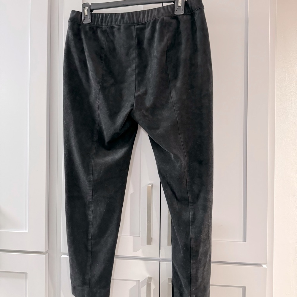 Talbots Faux Suede Black Leggings size 12P